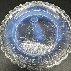 Vintage Pairpoint Thornton Burgess Jumper The Hare Opalescent Cup Plate Glass